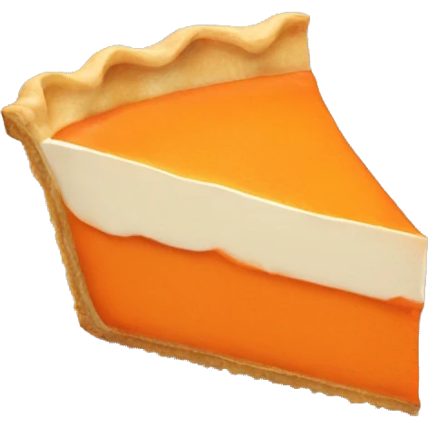 Piece of carrot pie emoji