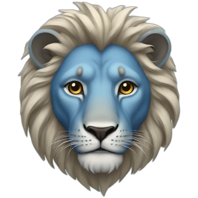 Blue lion emoji