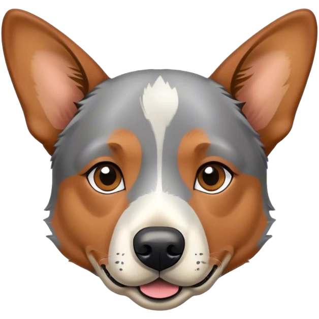 Australian cattle dog floppy ears emoji