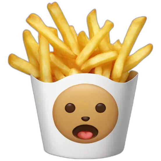 Ours qui mange des frites emoji