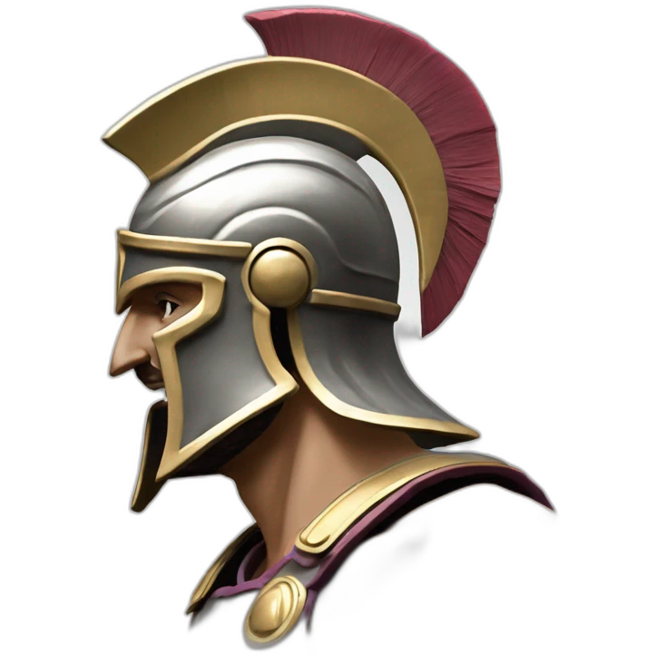 Hyperrealist spartan figth with athenian emoji