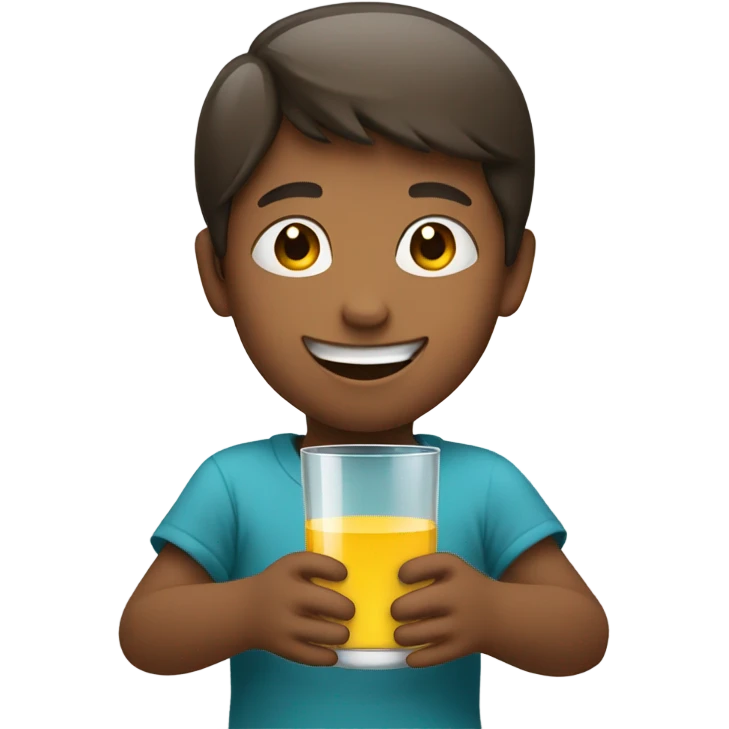 Kid with glass emoji