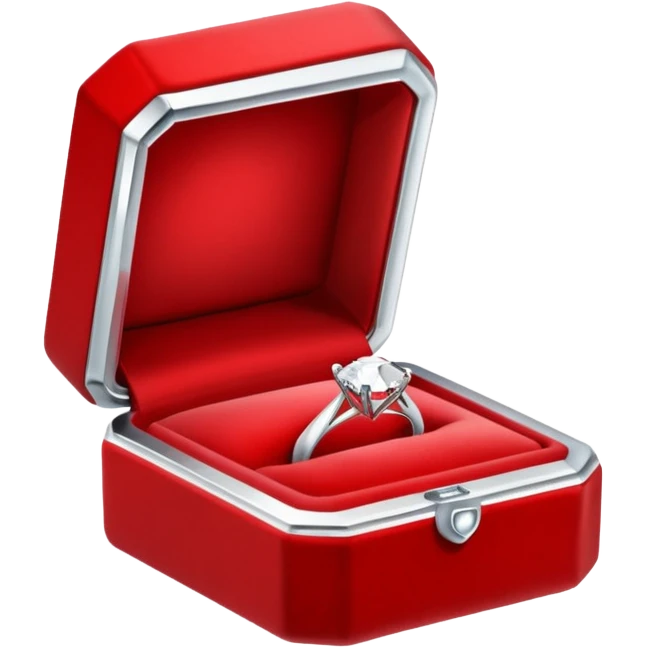 Diamond Ring in Simple Red Box emoji