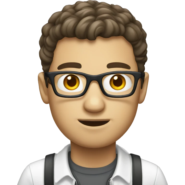 nerd with white sk emoji