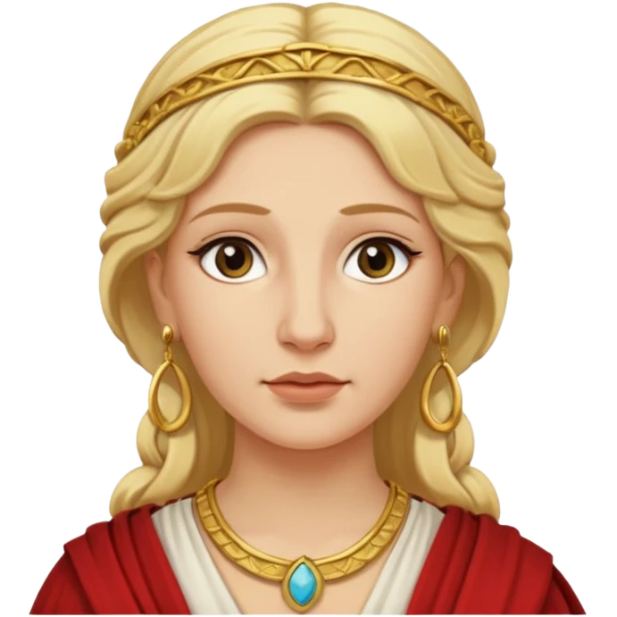 Ancient Roman woman with earrings and blonde hair emoji