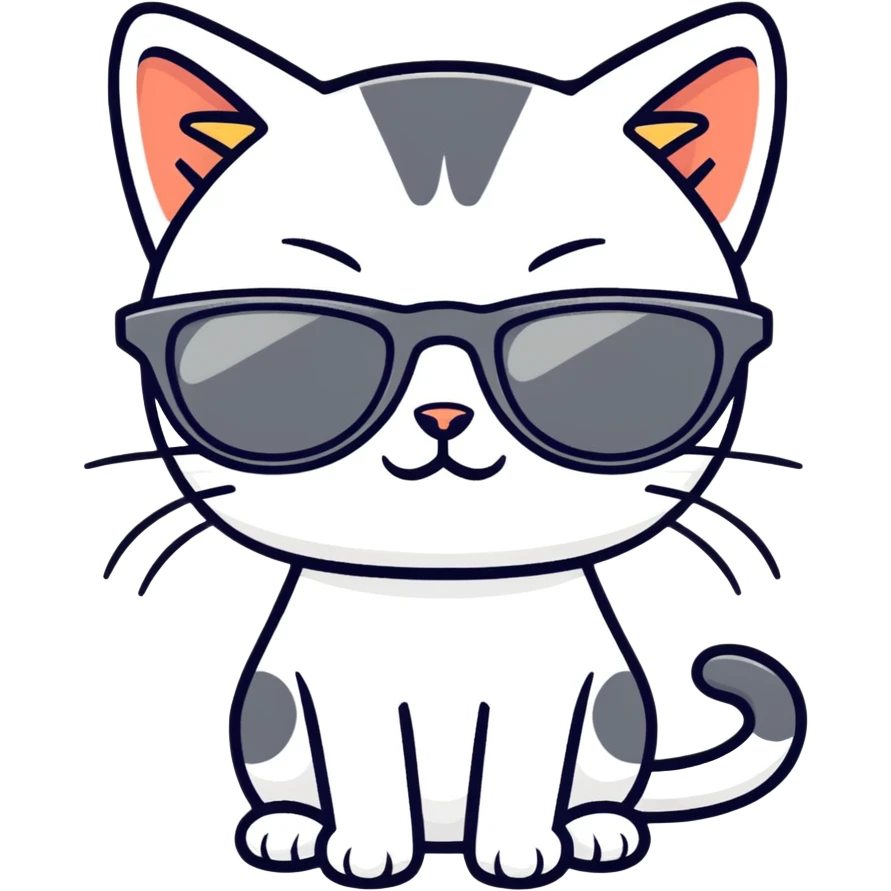 Cat with sunglasses emoji