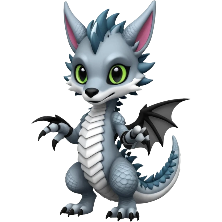 Cool gothic cute badass Scaley cyber-Vernid-Protogen-Primagen-Dutch-Angel-Dragon-Sergal-Trico-Fursuit-furry-fursona emoji