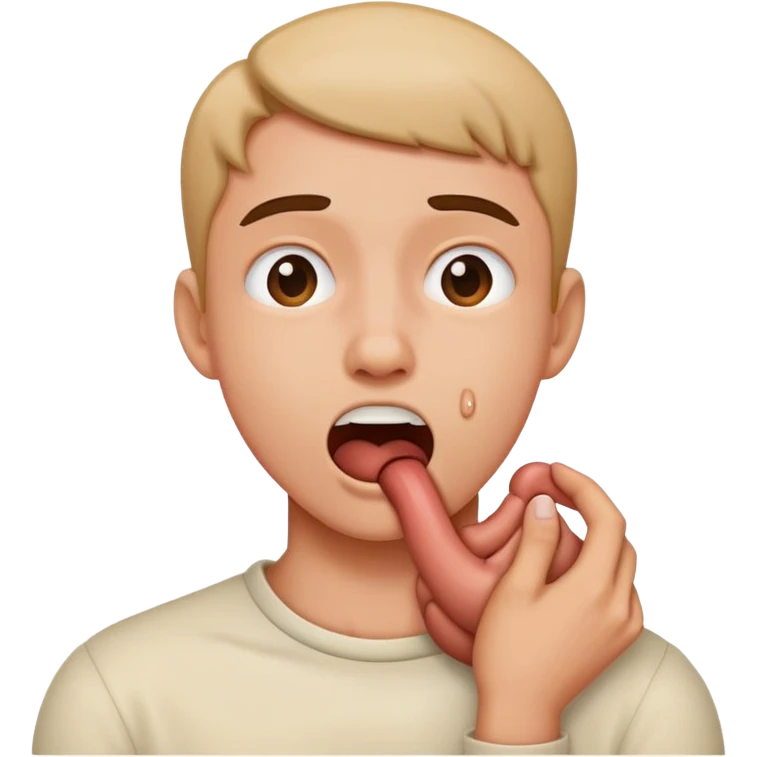 Face choking playfully emoji