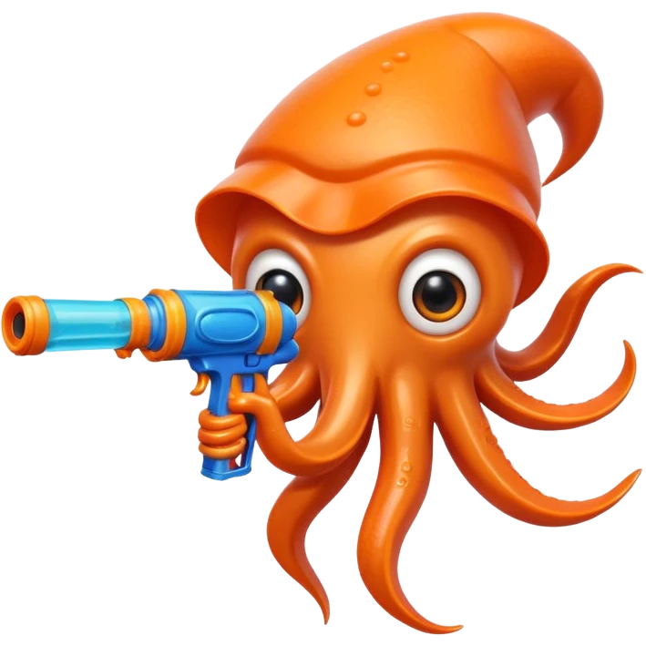 Squid with a squirt gun emoji