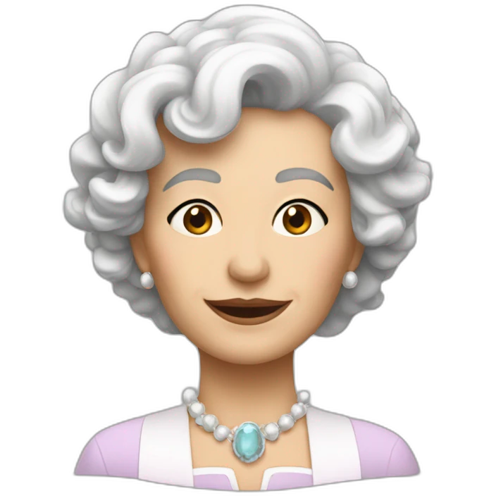 Dame blanche méchante emoji