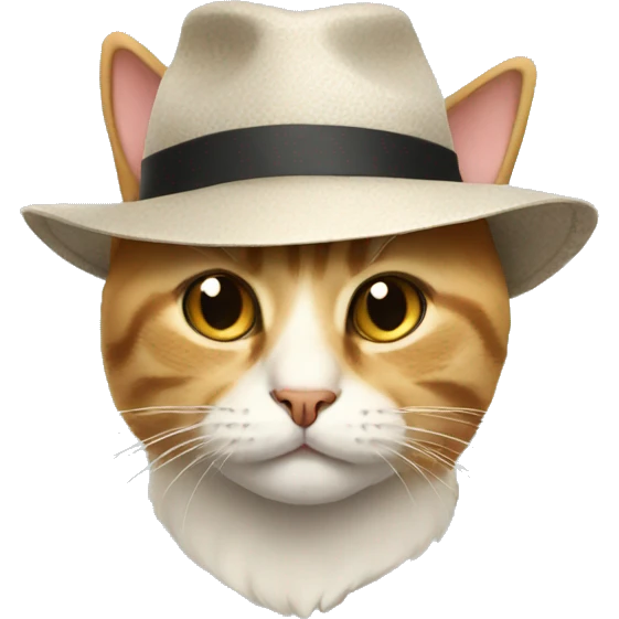 Cat wearing a hat emoji
