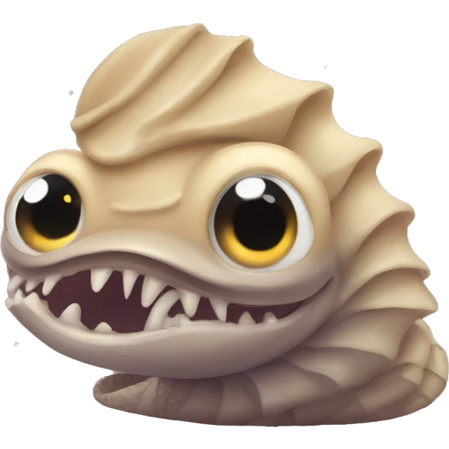 Cute Dune sandworm with starry eyes emoji