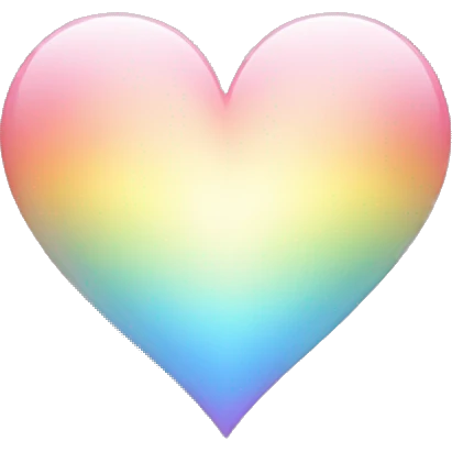 Light rainbow heart emoji