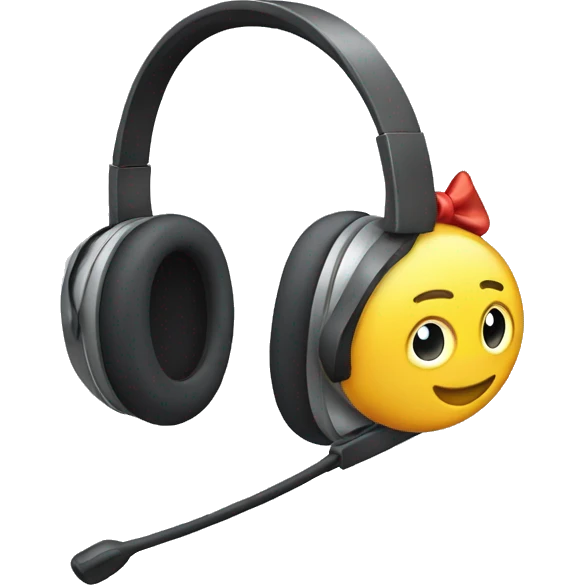 headset with bows emoji