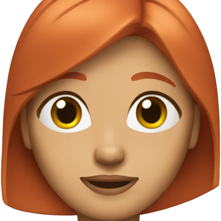 short straight red hair emoji