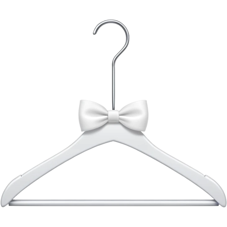 white clothed clothing hanger with white bow emoji