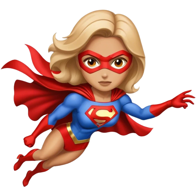 female superhero in action emoji