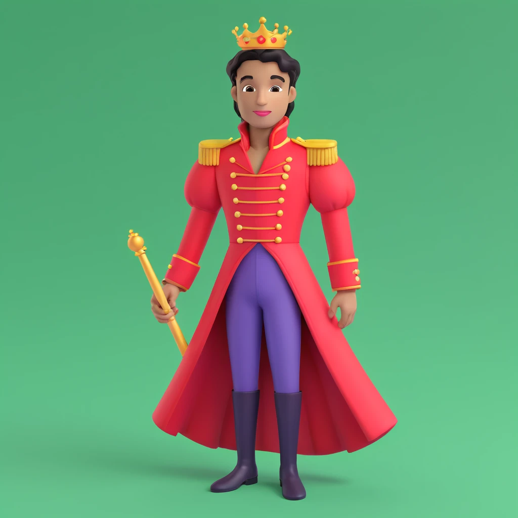 prince in red dress, royaqle background emoji