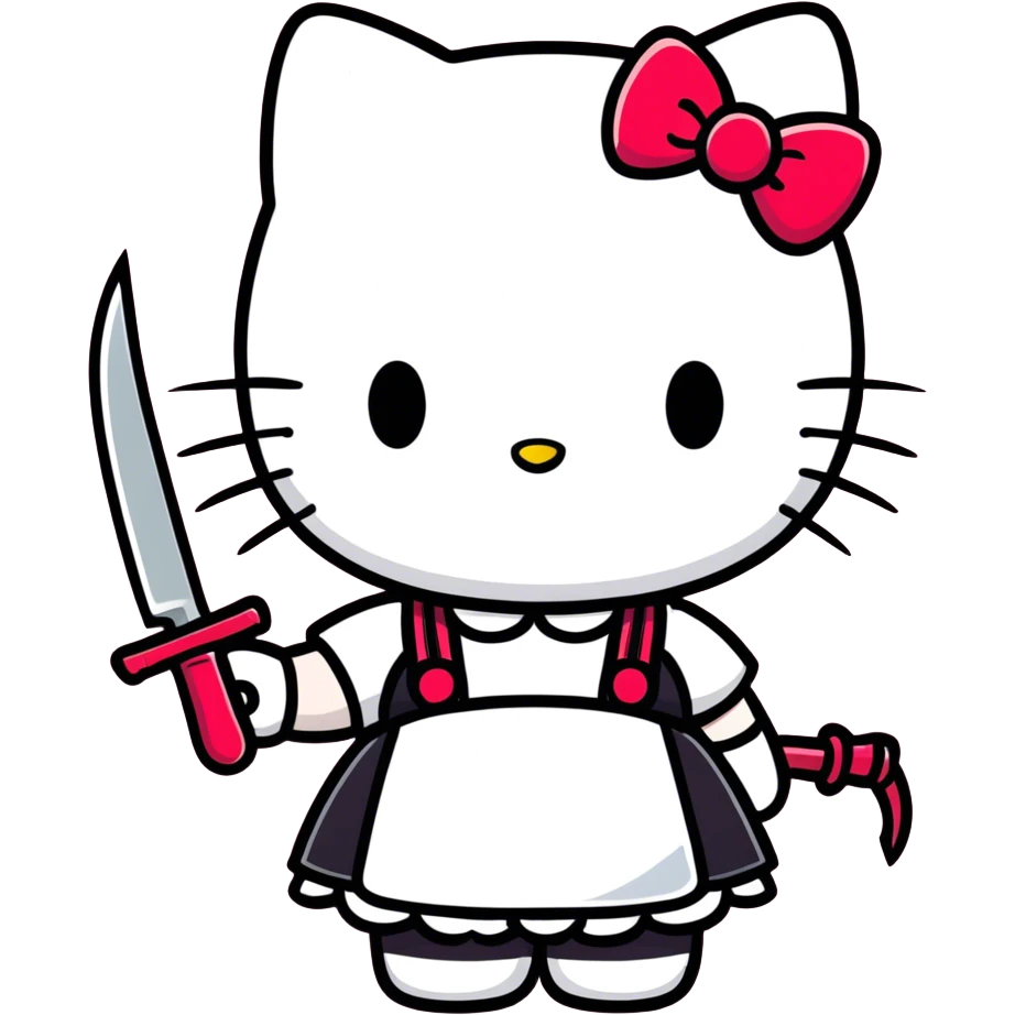 Hello kitty horror maid emoji