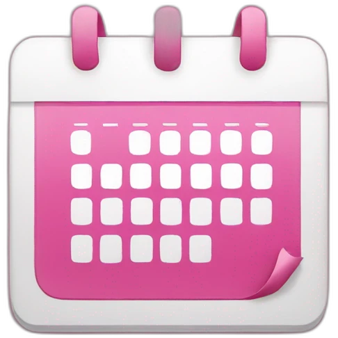 Pink calendar emoji