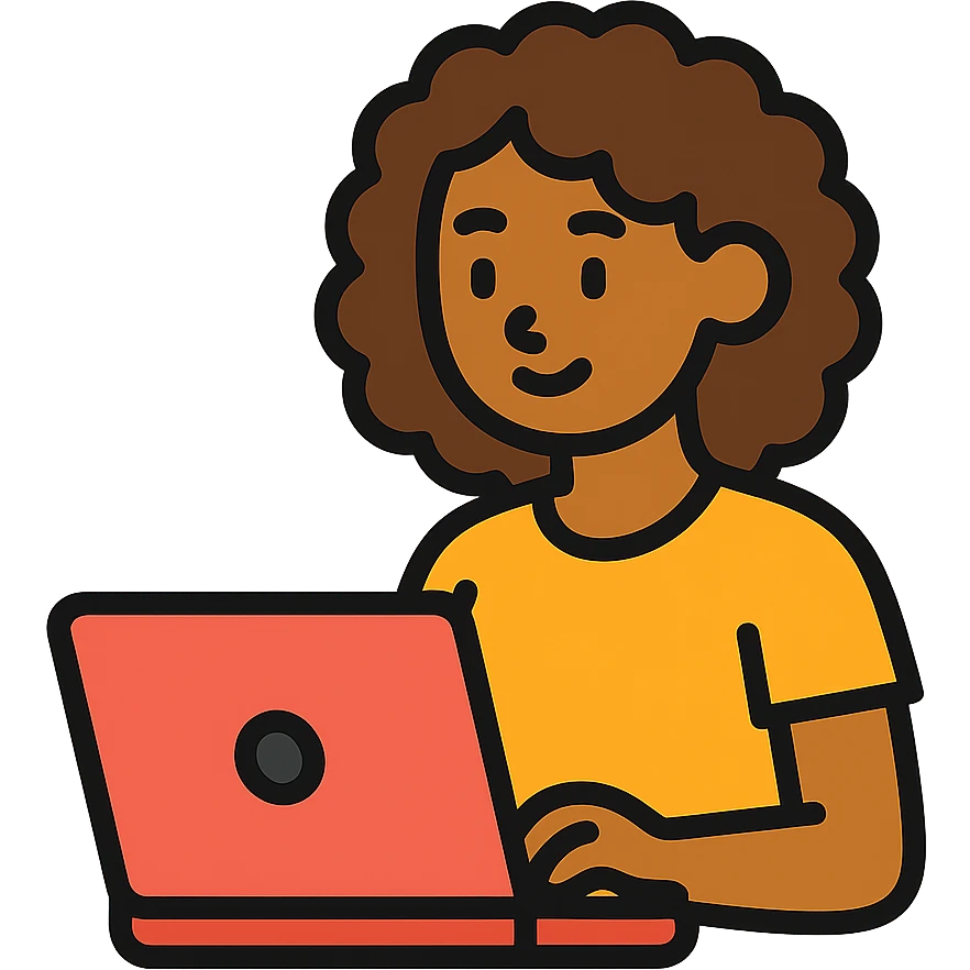 brown woman with curly hair, it girl, daily activities emoji