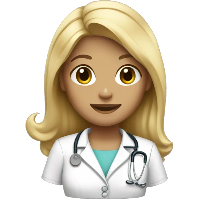 Tan nurse blonde hair girl emoji