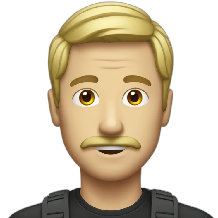 MAN WITH HEADPHON BLONDE MUSTACHE emoji