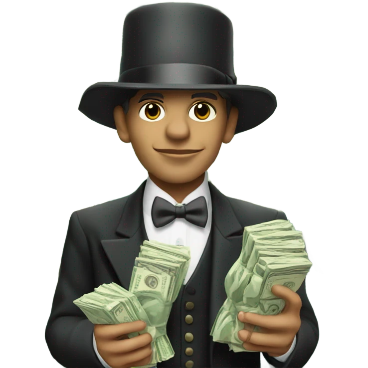 younger sinatra with tophat and money emoji