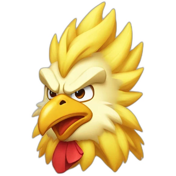 Super saiyan chicken emoji