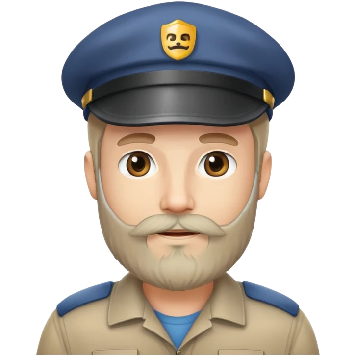 Админ в кепке с бородой emoji