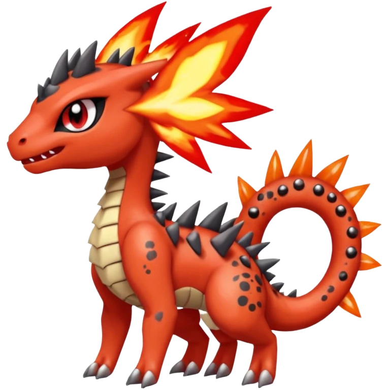 Splash-patterned emotional sparky sparky boom boom painful Meloetta-Guilmom-Salandit-Trico-Pokémon-Fakémon-fusion-hybrid-creature emoji