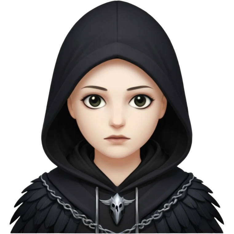 necromancer with black raven outfit  emoji