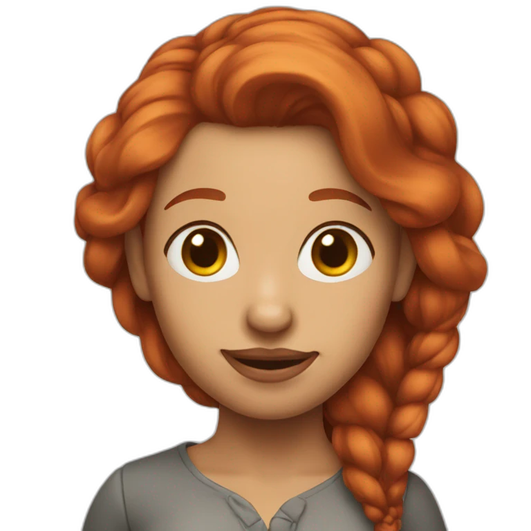 rat faced red haired woman emoji