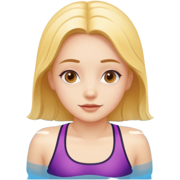 Girl swimming in pool emoji