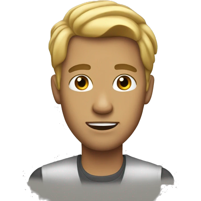 Man with dirty blonde hair  emoji
