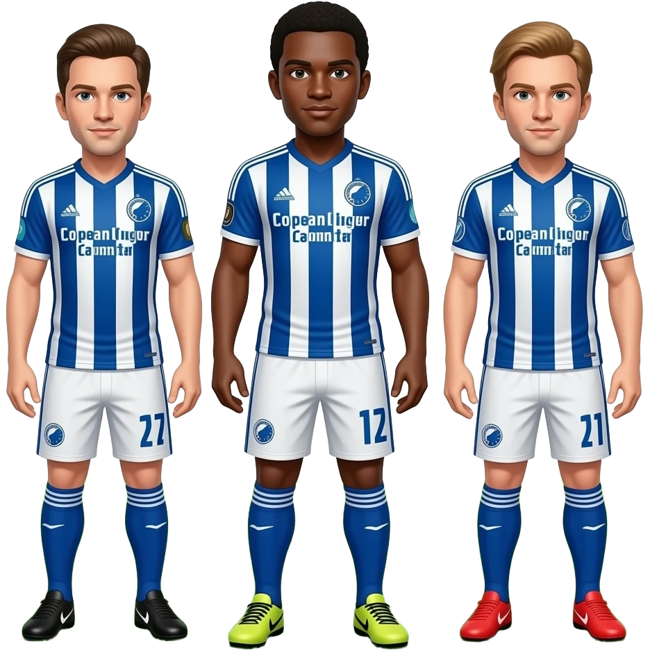 make the whole fc Copenhagen team emoji