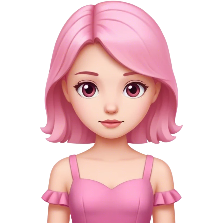 Girl with pink dress emoji