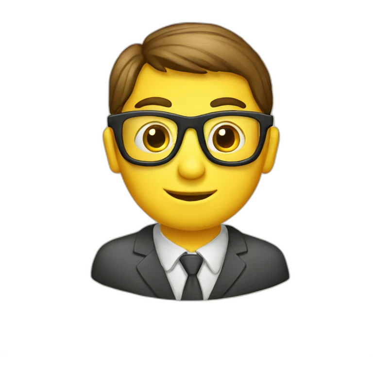 Notebook-eyeglass emoji
