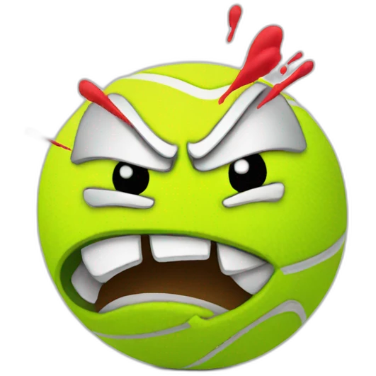 Angry tennis ball emoji