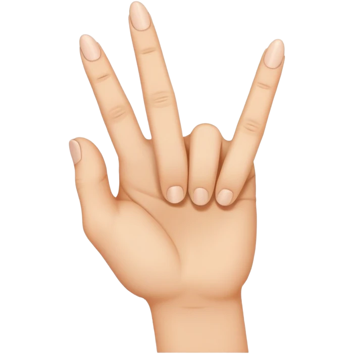 A middle finger touching a nose  emoji