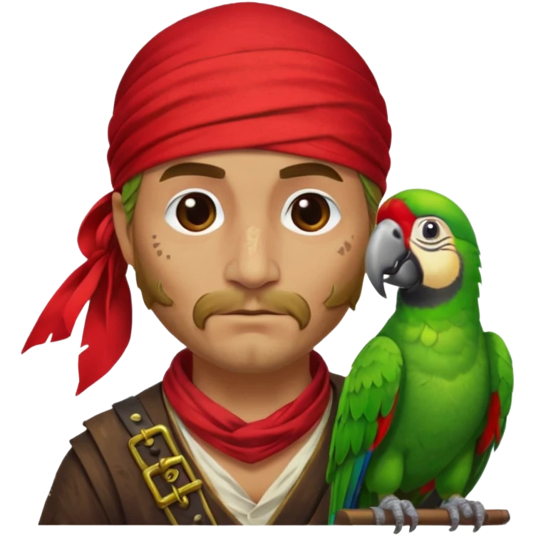 pirate and parrot emoji