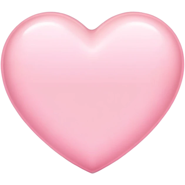 pastel pink heart with soft glow and shiny surface emoji