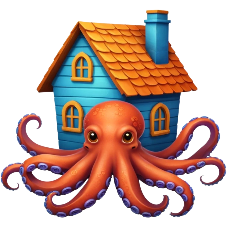 a octupus with a house on the back emoji