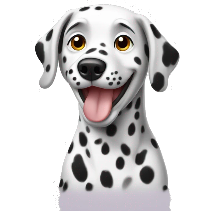 Dalmatian is cheerful emoji