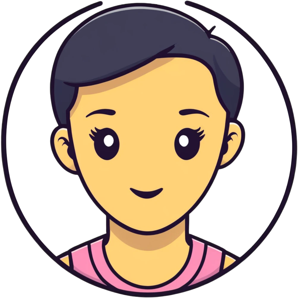 girl character with oval flat top head emoji