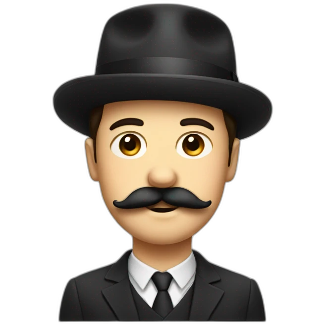 Little men with square black mustach emoji
