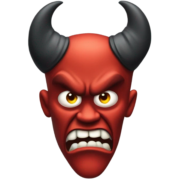 concerned devil emoji