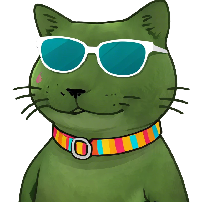Cat with sunglasses emoji