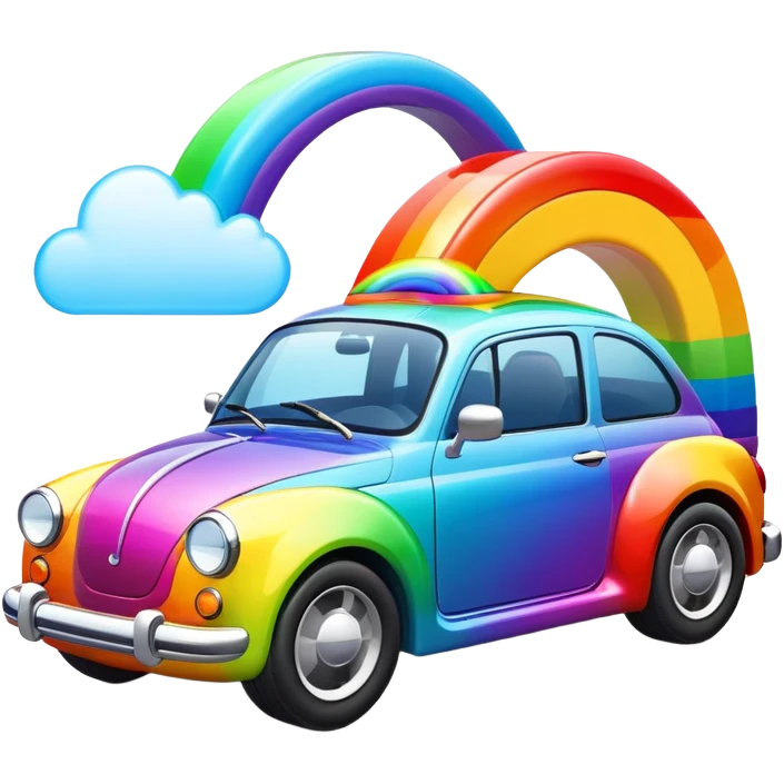 Rainbow Car  emoji