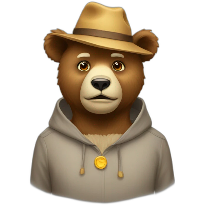 Wise bear emoji